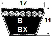 B / BX 17x11mm klassinen