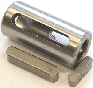 RB11/19 sovitusholkki shkmoottorin akselille 11mm->19mm sis. kiilat 2kpl