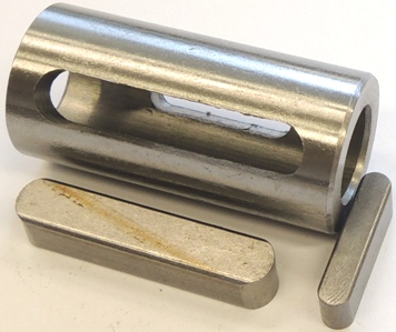 RB14/24 sovitusholkki shkmoottorin akselille 14mm->24mm sis. kiilat 2kpl